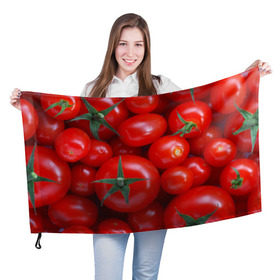 Флаг 3D с принтом Томатная в Санкт-Петербурге, 100% полиэстер | плотность ткани — 95 г/м2, размер — 67 х 109 см. Принт наносится с одной стороны | tomato | vegan | vegetarian | будизм | веган | вегетарианство | йога | помидор | сыроедение | томат | фитнес | ягода
