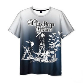 Мужская футболка 3D с принтом Three Days Grace 2 в Санкт-Петербурге, 100% полиэфир | прямой крой, круглый вырез горловины, длина до линии бедер | three days grace