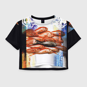 Женская футболка 3D укороченная с принтом Three Days Grace 10 в Санкт-Петербурге, 100% полиэстер | круглая горловина, длина футболки до линии талии, рукава с отворотами | x files | малдер | материалы | секретные | скалли