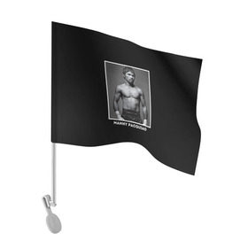 Флаг для автомобиля с принтом Мэнни Пакьяо чб в Санкт-Петербурге, 100% полиэстер | Размер: 30*21 см | boxing | бокс | боксер | мэнни | мэнни пакьяо | пакьяо | спорт | чемпион мира