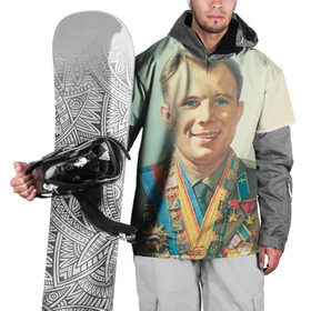 Накидка на куртку 3D с принтом Гагарин 2 в Санкт-Петербурге, 100% полиэстер |  | гагарин | космос | космос наш | поехали | ретро | ссср | юрий гагарин