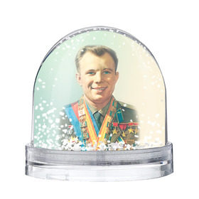 Снежный шар с принтом Гагарин 2 в Санкт-Петербурге, Пластик | Изображение внутри шара печатается на глянцевой фотобумаге с двух сторон | гагарин | космос | космос наш | поехали | ретро | ссср | юрий гагарин