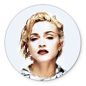 Коврик круглый с принтом Мадонна 3 в Санкт-Петербурге, резина и полиэстер | круглая форма, изображение наносится на всю лицевую часть | madonna | мадонна | музыка
