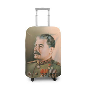 Чехол для чемодана 3D с принтом Сталин 1 в Санкт-Петербурге, 86% полиэфир, 14% спандекс | двустороннее нанесение принта, прорези для ручек и колес | знаменитости | иосиф сталин | ретро | ссср
