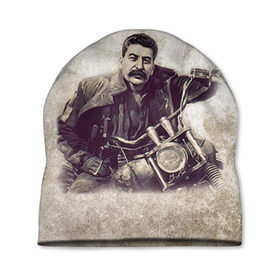 Шапка 3D с принтом Сталин 2 в Санкт-Петербурге, 100% полиэстер | универсальный размер, печать по всей поверхности изделия | знаменитости | иосиф сталин | ретро | ссср