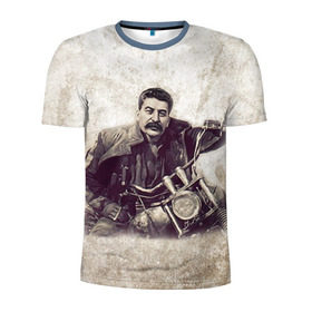 Мужская футболка 3D спортивная с принтом Сталин 2 в Санкт-Петербурге, 100% полиэстер с улучшенными характеристиками | приталенный силуэт, круглая горловина, широкие плечи, сужается к линии бедра | знаменитости | иосиф сталин | ретро | ссср