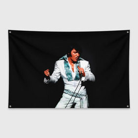 Флаг-баннер с принтом Элвис 3 в Санкт-Петербурге, 100% полиэстер | размер 67 х 109 см, плотность ткани — 95 г/м2; по краям флага есть четыре люверса для крепления | elvis presley | rock n roll | музыка | ретро | рок н ролл | элвис пресли