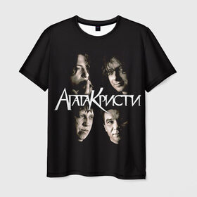 Мужская футболка 3D с принтом Агата Кристи 2 в Санкт-Петербурге, 100% полиэфир | прямой крой, круглый вырез горловины, длина до линии бедер | Тематика изображения на принте: а на тебе как на войне | вадим самойлов | рок | рок группа