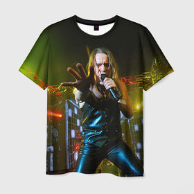Мужская футболка 3D с принтом Кипелов 1 в Санкт-Петербурге, 100% полиэфир | прямой крой, круглый вырез горловины, длина до линии бедер | ария | кипелов
