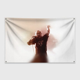 Флаг-баннер с принтом Горшок в Санкт-Петербурге, 100% полиэстер | размер 67 х 109 см, плотность ткани — 95 г/м2; по краям флага есть четыре люверса для крепления | король и шут