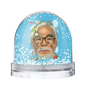 Снежный шар с принтом Хаяо Миядзаки в Санкт-Петербурге, Пластик | Изображение внутри шара печатается на глянцевой фотобумаге с двух сторон | hayao miyazaki | поньо | тоторо | унесенные