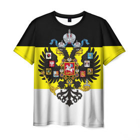 Мужская футболка 3D с принтом Имперский Флаг в Санкт-Петербурге, 100% полиэфир | прямой крой, круглый вырез горловины, длина до линии бедер | имперский флаг | русский | ярусский