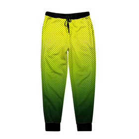 Мужские брюки 3D с принтом Зелёная текстура в Санкт-Петербурге, 100% полиэстер | манжеты по низу, эластичный пояс регулируется шнурком, по бокам два кармана без застежек, внутренняя часть кармана из мелкой сетки | зелёный | текстура | цветовой переход