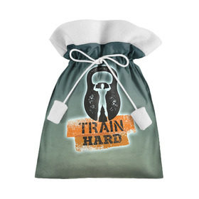 Подарочный 3D мешок с принтом Train hard 2 в Санкт-Петербурге, 100% полиэстер | Размер: 29*39 см | bodybuilding | no pain no gain | train hard | бодибилдинг | качалка | пауэрлифинг | тренажерный | фитнес