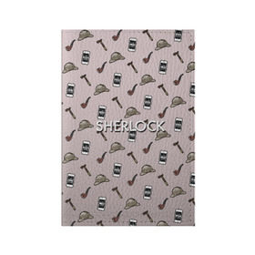 Обложка для паспорта матовая кожа с принтом Sherlock в Санкт-Петербурге, натуральная матовая кожа | размер 19,3 х 13,7 см; прозрачные пластиковые крепления | holmes | sherlock | холмс | шерлок