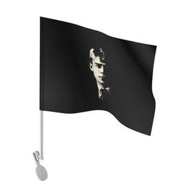 Флаг для автомобиля с принтом Есенин в Санкт-Петербурге, 100% полиэстер | Размер: 30*21 см | есенин