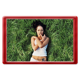 Магнит 45*70 с принтом Джоли Анджелина в Санкт-Петербурге, Пластик | Размер: 78*52 мм; Размер печати: 70*45 | анджелина | девушка | джоли | лежит | тату