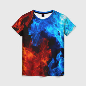 Женская футболка 3D с принтом Битва огней в Санкт-Петербурге, 100% полиэфир ( синтетическое хлопкоподобное полотно) | прямой крой, круглый вырез горловины, длина до линии бедер | огонь