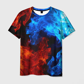 Мужская футболка 3D с принтом Битва огней в Санкт-Петербурге, 100% полиэфир | прямой крой, круглый вырез горловины, длина до линии бедер | огонь