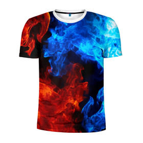 Мужская футболка 3D спортивная с принтом Битва огней в Санкт-Петербурге, 100% полиэстер с улучшенными характеристиками | приталенный силуэт, круглая горловина, широкие плечи, сужается к линии бедра | Тематика изображения на принте: огонь