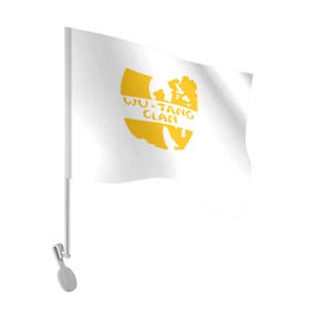 Флаг для автомобиля с принтом Wu Tang Clan в Санкт-Петербурге, 100% полиэстер | Размер: 30*21 см | method man | tang clan | wu tang clan