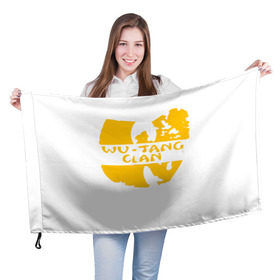 Флаг 3D с принтом Wu Tang Clan в Санкт-Петербурге, 100% полиэстер | плотность ткани — 95 г/м2, размер — 67 х 109 см. Принт наносится с одной стороны | method man | tang clan | wu tang clan