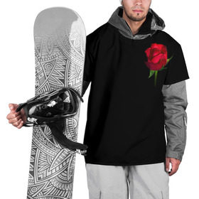 Накидка на куртку 3D с принтом Розы за спиной в Санкт-Петербурге, 100% полиэстер |  | за спиной | любовь | подарок | роза | розы | сюрприз | цветы | чувства