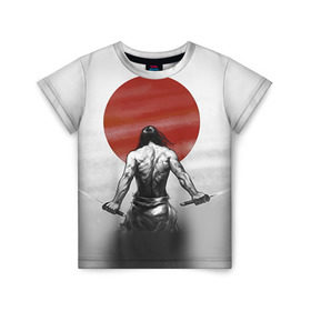 Детская футболка 3D с принтом Самурай 1 в Санкт-Петербурге, 100% гипоаллергенный полиэфир | прямой крой, круглый вырез горловины, длина до линии бедер, чуть спущенное плечо, ткань немного тянется | борьба | воин | единоборства | путь воина | самураи | самурай