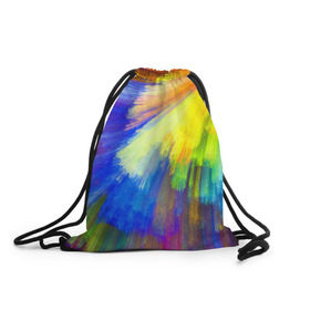 Рюкзак-мешок 3D с принтом Абстракция в Санкт-Петербурге, 100% полиэстер | плотность ткани — 200 г/м2, размер — 35 х 45 см; лямки — толстые шнурки, застежка на шнуровке, без карманов и подкладки | кислотный | обстракция | радуга | свет | спектр | цвет | цвета | яркие