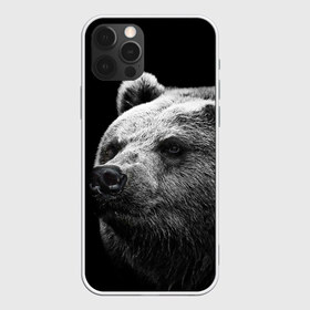 Чехол для iPhone 12 Pro Max с принтом Медведь в Санкт-Петербурге, Силикон |  | бурый | дикий | животное | медведь | россия | символ | тайги | фото | хищник | хозяин | черно белое