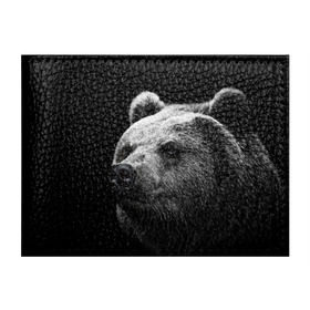 Обложка для студенческого билета с принтом Медведь в Санкт-Петербурге, натуральная кожа | Размер: 11*8 см; Печать на всей внешней стороне | Тематика изображения на принте: бурый | дикий | животное | медведь | россия | символ | тайги | фото | хищник | хозяин | черно белое