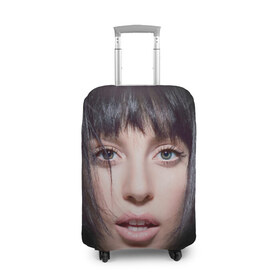 Чехол для чемодана 3D с принтом Lady Gaga в Санкт-Петербурге, 86% полиэфир, 14% спандекс | двустороннее нанесение принта, прорези для ручек и колес | 