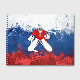 Альбом для рисования с принтом Хоккей 1 в Санкт-Петербурге, 100% бумага
 | матовая бумага, плотность 200 мг. | Тематика изображения на принте: nhl | нхл | хоккеист | хоккей