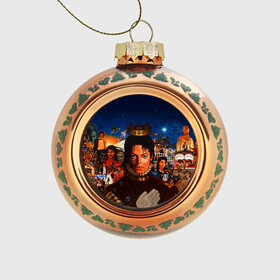 Стеклянный ёлочный шар с принтом Michael Jackson в Санкт-Петербурге, Стекло | Диаметр: 80 мм | Тематика изображения на принте: майкл джексон