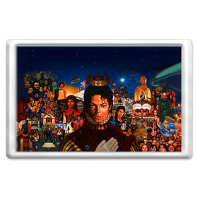 Магнит 45*70 с принтом Michael Jackson в Санкт-Петербурге, Пластик | Размер: 78*52 мм; Размер печати: 70*45 | Тематика изображения на принте: майкл джексон