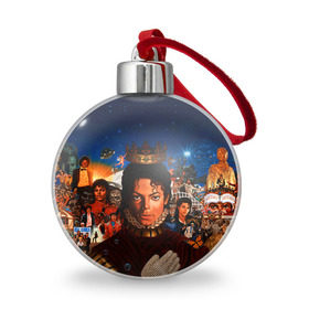 Ёлочный шар с принтом Michael Jackson в Санкт-Петербурге, Пластик | Диаметр: 77 мм | Тематика изображения на принте: майкл джексон