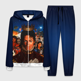 Мужской костюм 3D с принтом Michael Jackson в Санкт-Петербурге, 100% полиэстер | Манжеты и пояс оформлены тканевой резинкой, двухслойный капюшон со шнурком для регулировки, карманы спереди | майкл джексон