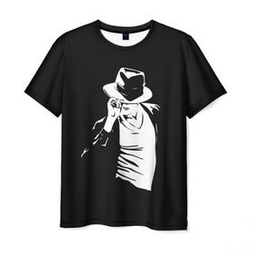Мужская футболка 3D с принтом Michael Jackson в Санкт-Петербурге, 100% полиэфир | прямой крой, круглый вырез горловины, длина до линии бедер | Тематика изображения на принте: майкл джексон