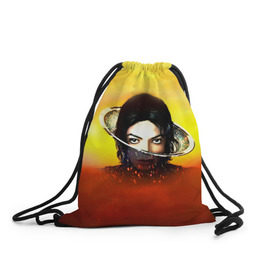 Рюкзак-мешок 3D с принтом Michael Jackson в Санкт-Петербурге, 100% полиэстер | плотность ткани — 200 г/м2, размер — 35 х 45 см; лямки — толстые шнурки, застежка на шнуровке, без карманов и подкладки | Тематика изображения на принте: майкл джексон