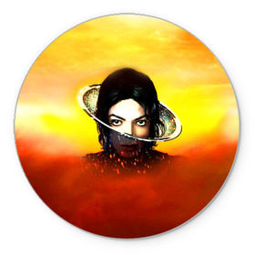Коврик круглый с принтом Michael Jackson в Санкт-Петербурге, резина и полиэстер | круглая форма, изображение наносится на всю лицевую часть | майкл джексон