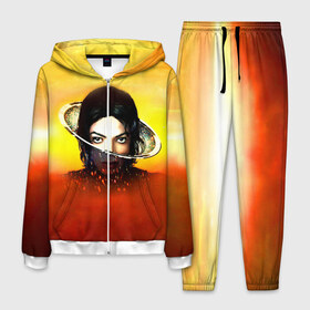 Мужской костюм 3D с принтом Michael Jackson в Санкт-Петербурге, 100% полиэстер | Манжеты и пояс оформлены тканевой резинкой, двухслойный капюшон со шнурком для регулировки, карманы спереди | майкл джексон