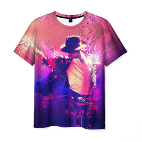 Мужская футболка 3D с принтом Michael Jackson в Санкт-Петербурге, 100% полиэфир | прямой крой, круглый вырез горловины, длина до линии бедер | Тематика изображения на принте: джексон | майкл