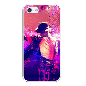 Чехол для iPhone 5/5S матовый с принтом Michael Jackson в Санкт-Петербурге, Силикон | Область печати: задняя сторона чехла, без боковых панелей | джексон | майкл