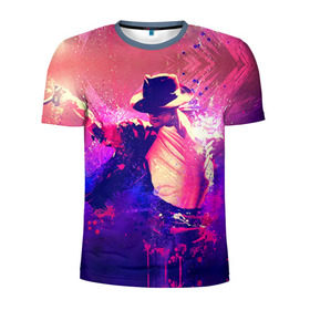 Мужская футболка 3D спортивная с принтом Michael Jackson в Санкт-Петербурге, 100% полиэстер с улучшенными характеристиками | приталенный силуэт, круглая горловина, широкие плечи, сужается к линии бедра | Тематика изображения на принте: джексон | майкл