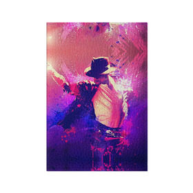 Обложка для паспорта матовая кожа с принтом Michael Jackson в Санкт-Петербурге, натуральная матовая кожа | размер 19,3 х 13,7 см; прозрачные пластиковые крепления | джексон | майкл