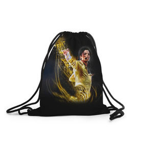 Рюкзак-мешок 3D с принтом Michael Jackson в Санкт-Петербурге, 100% полиэстер | плотность ткани — 200 г/м2, размер — 35 х 45 см; лямки — толстые шнурки, застежка на шнуровке, без карманов и подкладки | майкл джексон