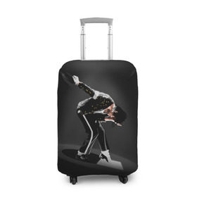 Чехол для чемодана 3D с принтом Michael Jackson в Санкт-Петербурге, 86% полиэфир, 14% спандекс | двустороннее нанесение принта, прорези для ручек и колес | майкл джексон
