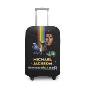 Чехол для чемодана 3D с принтом Michael Jackson в Санкт-Петербурге, 86% полиэфир, 14% спандекс | двустороннее нанесение принта, прорези для ручек и колес | майкл джексон