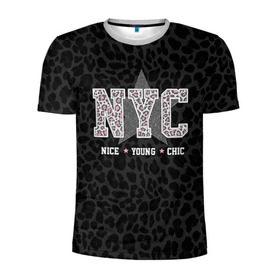 Мужская футболка 3D спортивная с принтом NYC в Санкт-Петербурге, 100% полиэстер с улучшенными характеристиками | приталенный силуэт, круглая горловина, широкие плечи, сужается к линии бедра | chick | meow | nice | nyc | swag | young | девушке | киса | киска | львица | мода | мяу | свэг | тигрица