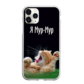Чехол для iPhone 11 Pro матовый с принтом Мур мур в Санкт-Петербурге, Силикон |  | киса | кот | котики | кошка | мур | мурмур | прикольные | смешной котик | ямурмур